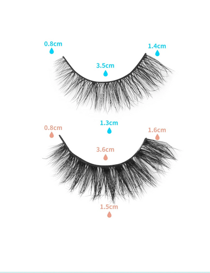 1 Pair Cat Eye Lashes Faux Mink Eyelashes Winged End Eye Elongated Eyelashes Fake Lashes Soft Natural long Full Strip Lashes